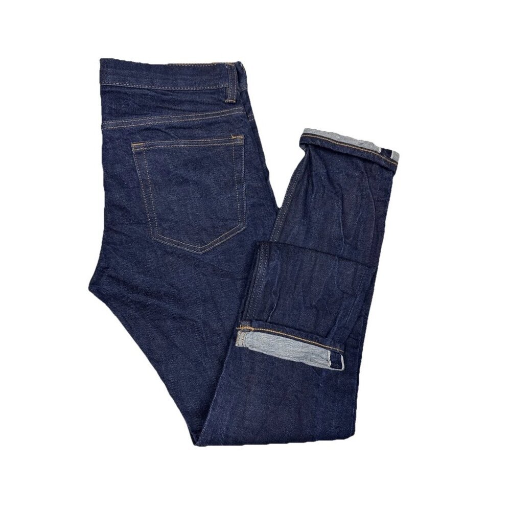 H&M Edition Selvedge Jeans 30x30 Slim Fit Raw Denim Dark Wash Mens‎